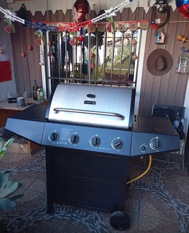 Parrilla a gas Kinggrill 4 quemadores acero inoxidable - 1