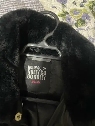 Chaqueta de piel sintética negra Rolly Go XS - miniatura 2