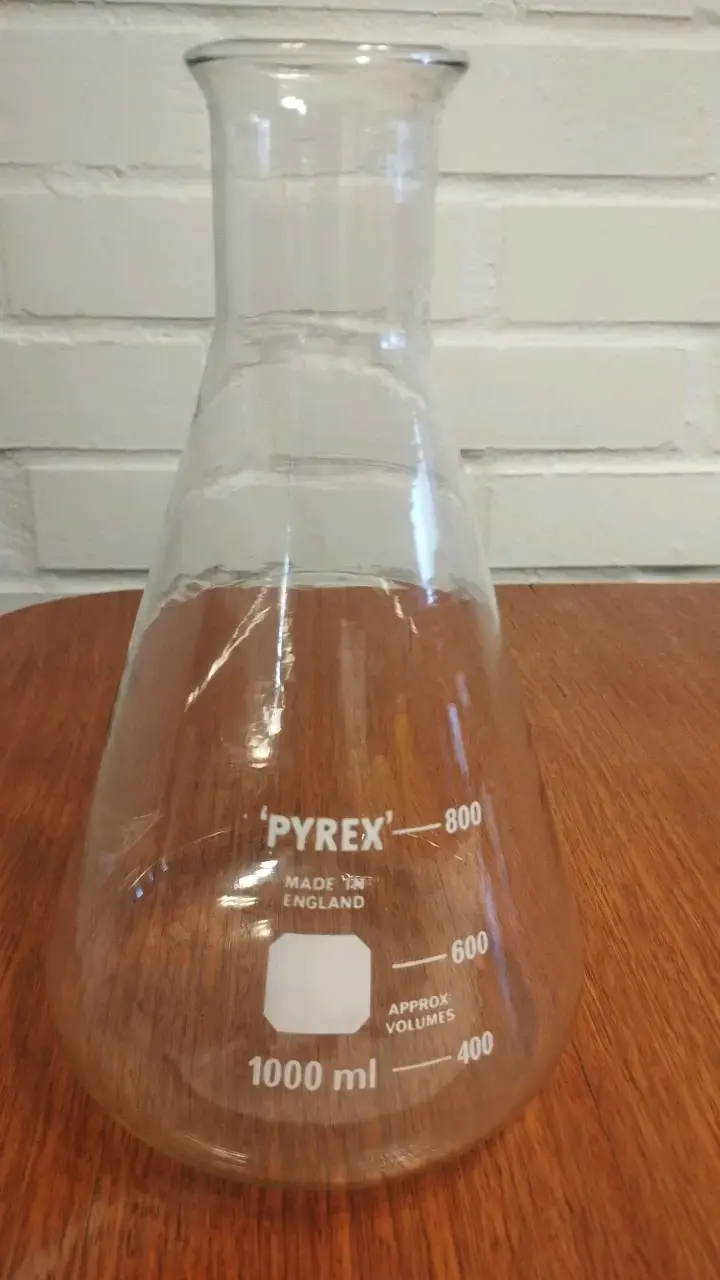 Matraz Erlenmeyer Pyrex 1000 ml de vidrio - 2