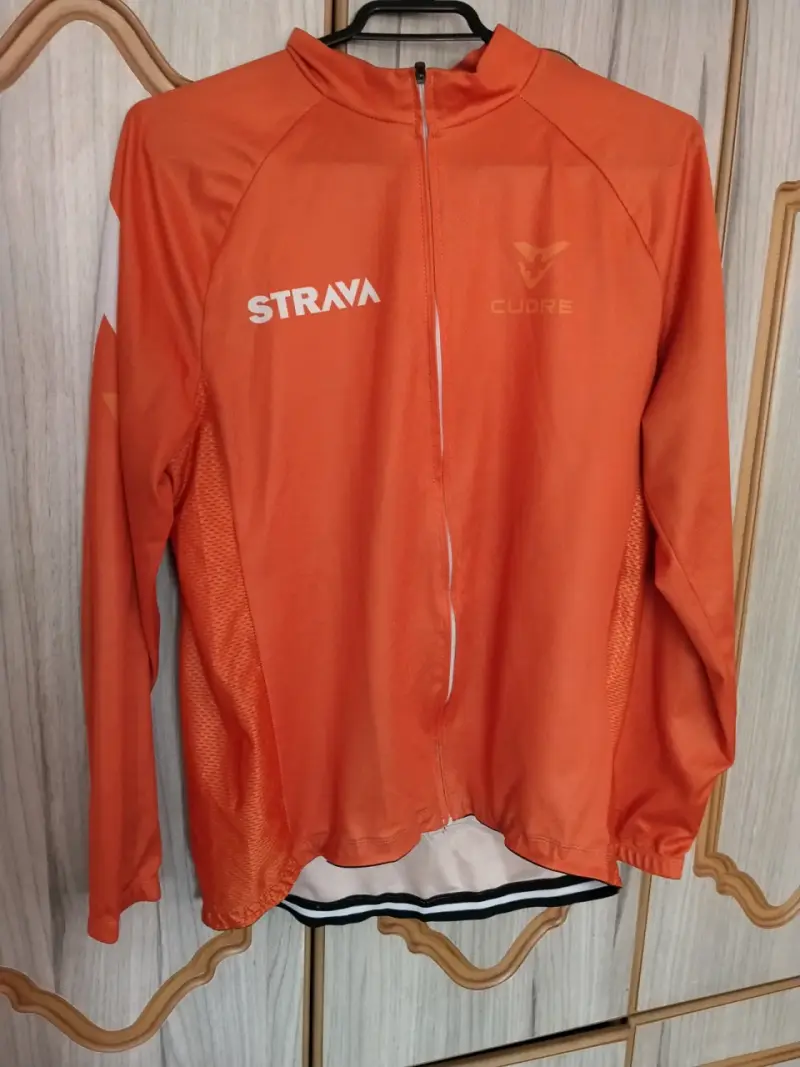 Chaqueta de ciclismo naranja Cuore Strava - 1