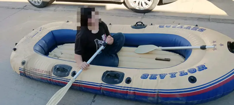 Bote inflable Sevylor Caravelle K105 con remos - 6
