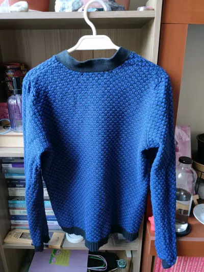 Suéter azul de punto Karen Scott para mujer - miniatura 2