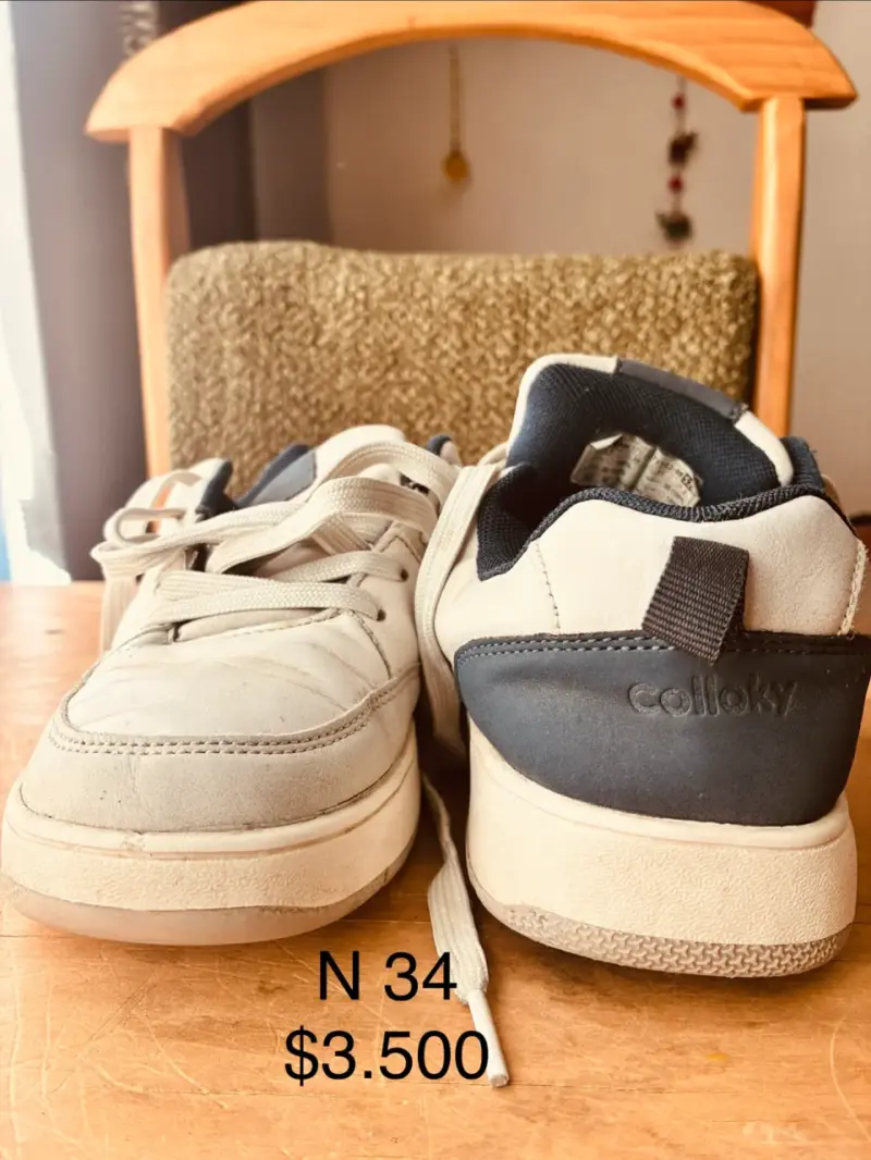 Zapatillas deportivas blancas para niños talla 34 - 2