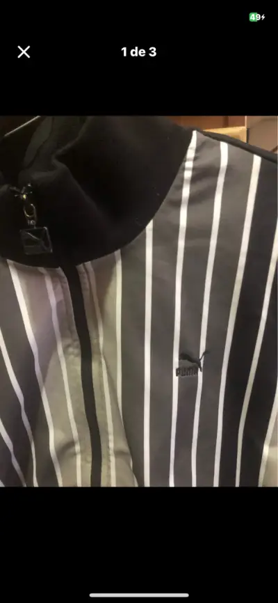 Chaqueta deportiva Puma a rayas para hombre - miniatura 1