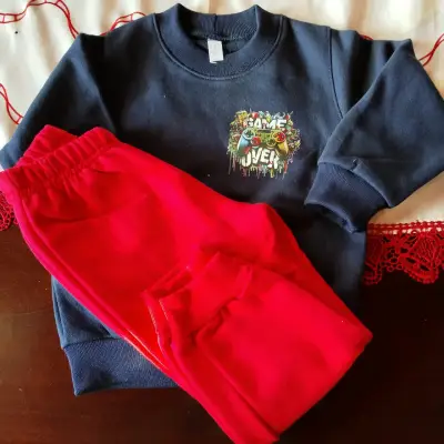 Conjunto infantil polerón y pantalón Game Over - miniatura 1