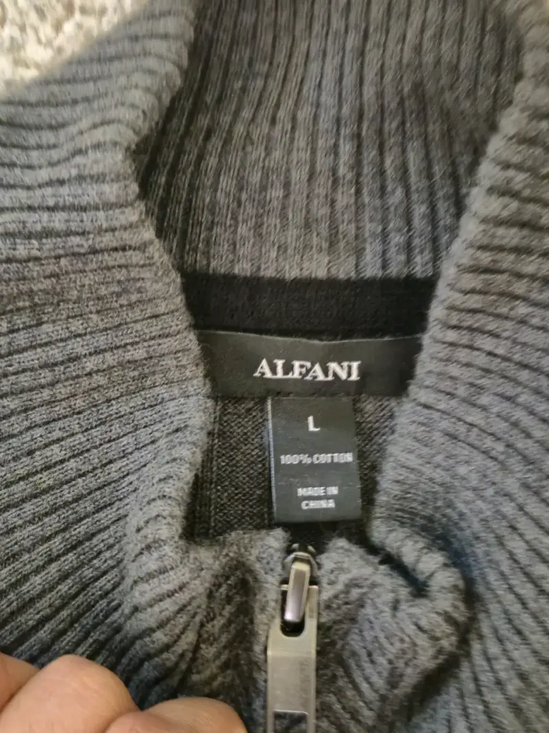 Chaqueta de punto gris Alfani para hombre - 2