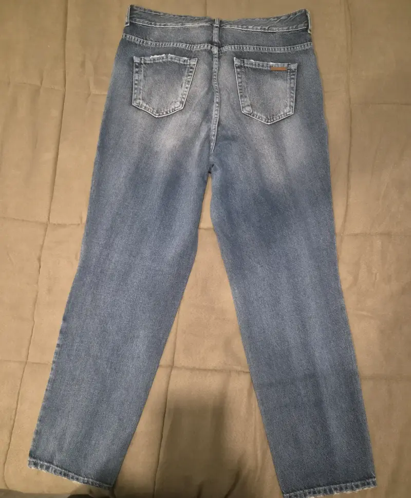 Jeans de mezclilla azul claro para mujer - 3