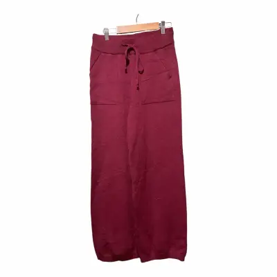 Pantalones de lana burdeos para mujer - miniatura 1