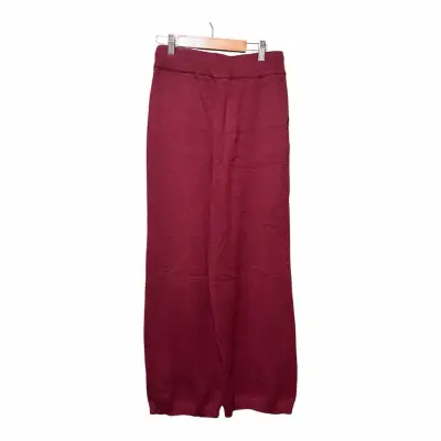 Pantalones de lana burdeos para mujer - miniatura 2