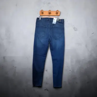 Jeans ajustados azul oscuro para mujer Lee - miniatura 1