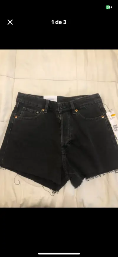 Shorts de mezclilla negros H&M vintage - miniatura 1