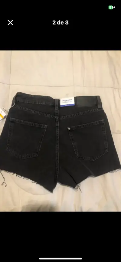 Shorts de mezclilla negros H&M vintage - miniatura 2