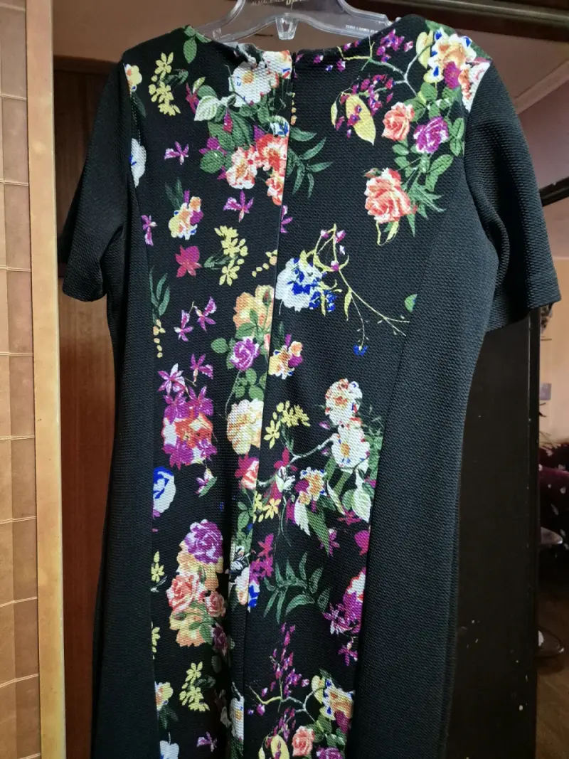 Vestido negro floral ViAresa talla M - 2