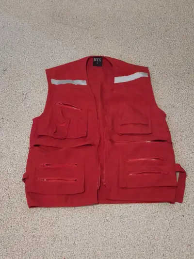 Chaleco rojo con múltiples bolsillos MTX - miniatura 1
