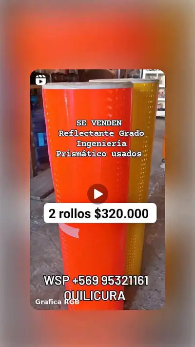 Rollos Reflectantes Grado Ingeniería Usados - miniatura 1