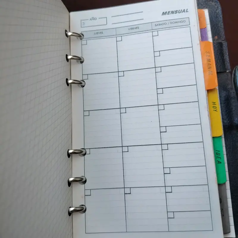 Agenda Organizador Vintage de 6 Argollas - 4
