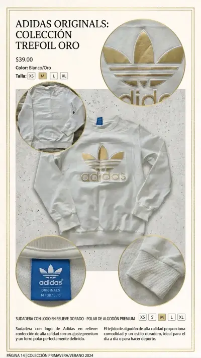 Polerón blanco Adidas otihinal - miniatura 1