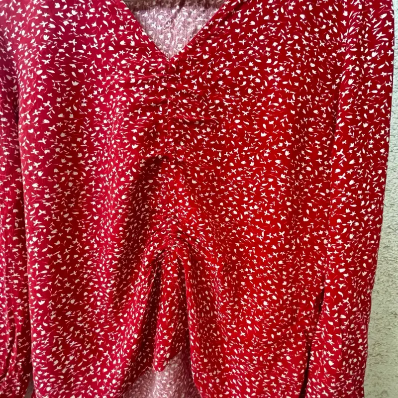 Blusa roja estampada Fiorucci manga larga - 2