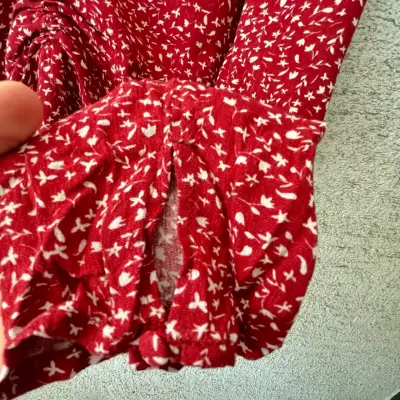 Blusa roja estampada Fiorucci manga larga - miniatura 3