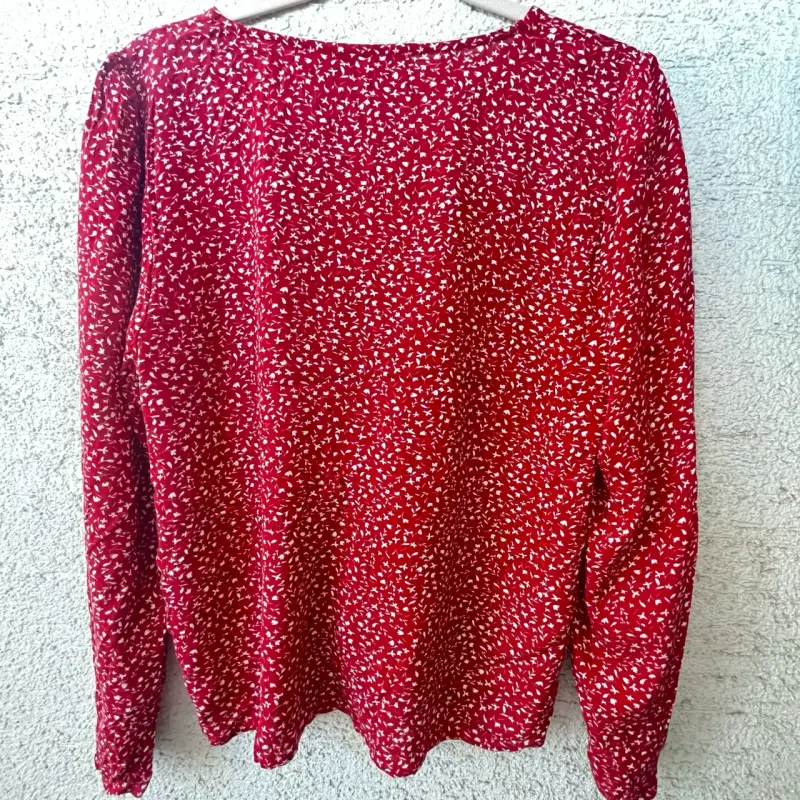 Blusa roja estampada Fiorucci manga larga - 4