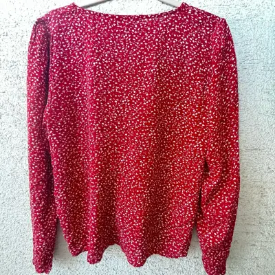 Blusa roja estampada Fiorucci manga larga - miniatura 4