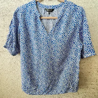 Blusa estampada azul y blanca Lawrence - miniatura 2
