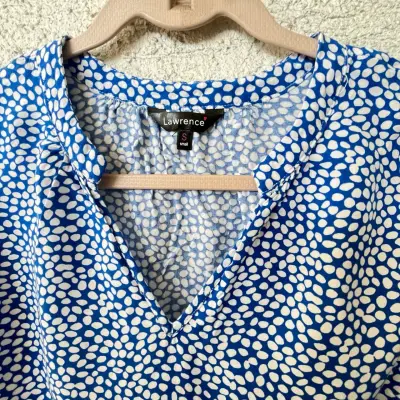 Blusa estampada azul y blanca Lawrence - miniatura 3