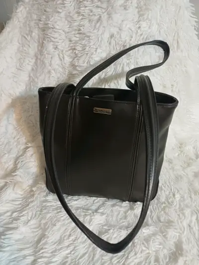 Cartera de cuero negra Rosetti con asas largas - miniatura 4