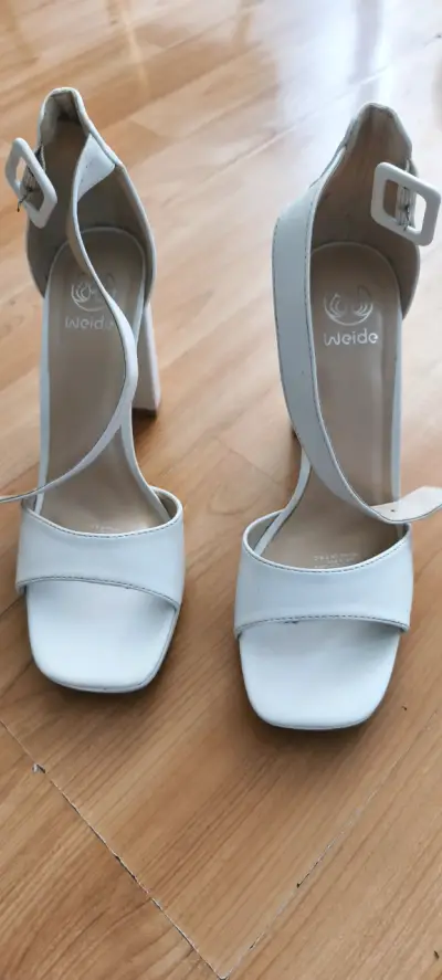 Sandalias de Tacón Blanco Weide Elegantes - miniatura 1