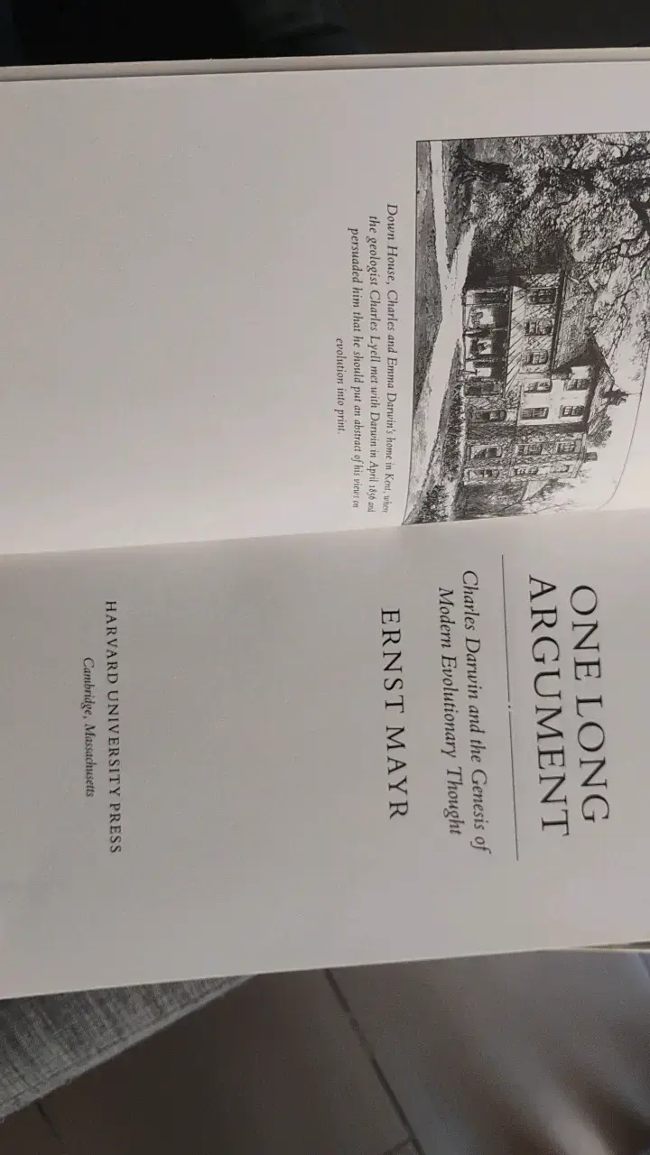 Libro 'One Long Argument' de Ernst Mayr - 2