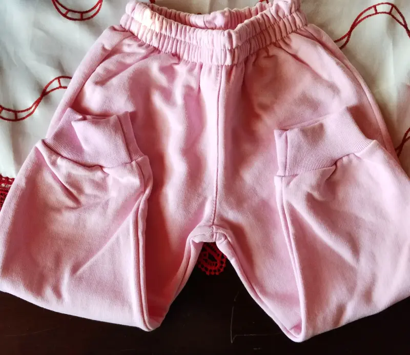 Conjunto de pantalones de algodón para bebé en colores pastel - 2