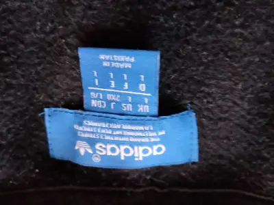 Polerón negro Adidas con logo grande - miniatura 3