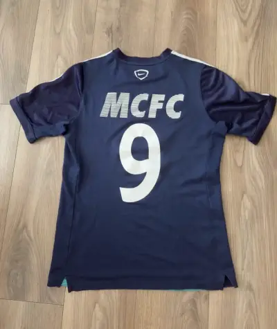 Camiseta deportiva Nike MCFC azul y verde - miniatura 2