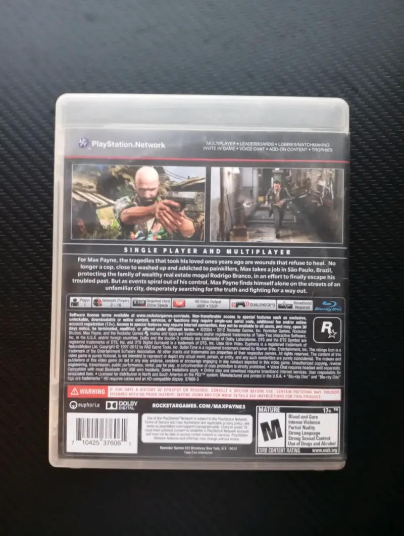 Max Payne 3 ps3 físico en exelente estado - 3