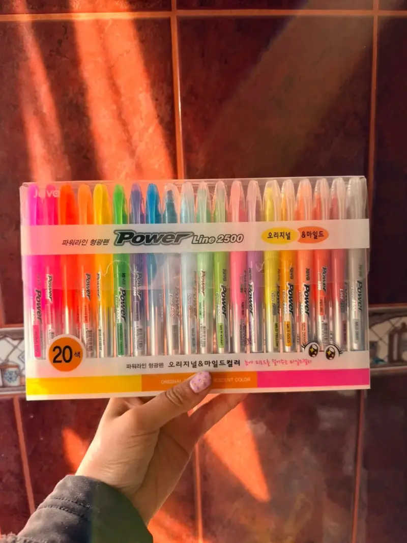 Set de 20 marcadores fluorescentes Power Line 2500