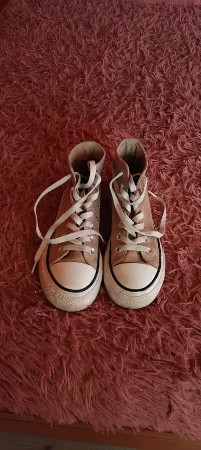 Zapatillas altas de lona color cefe - miniatura 1