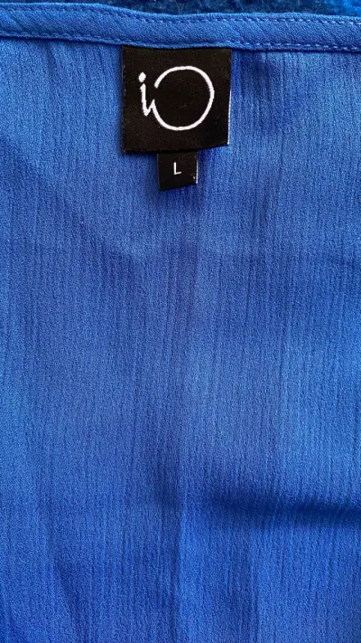 Blusa azul con tirantes de encaje - miniatura 3
