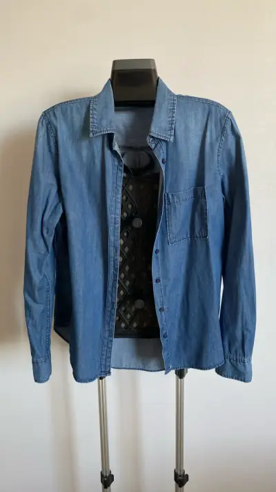 Camisa de mezclilla azul Aeropostale para hombre - miniatura 1