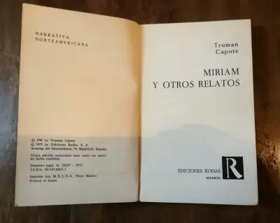 Libro 'Miriam y Otros Relatos' de Truman Capote - miniatura 2
