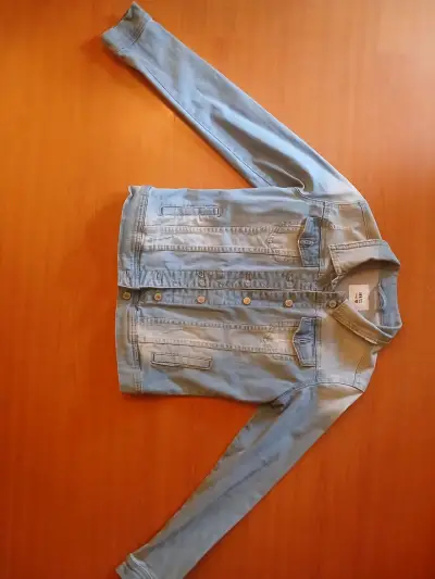 Chaqueta de mezclilla azul claro talla 16 - miniatura 1