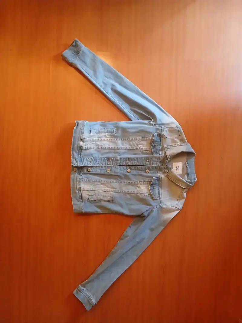 Chaqueta de mezclilla azul claro talla 16 - 2