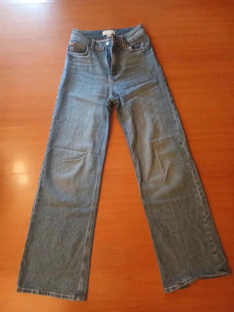 Jeans de mezclilla azul para mujer - 2