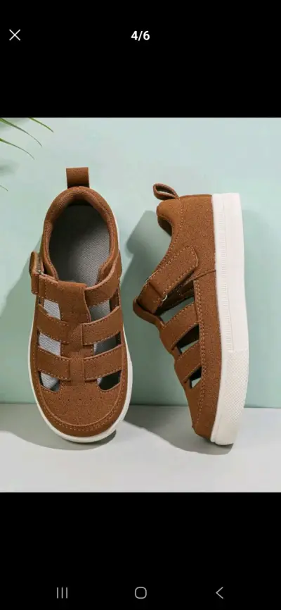 Sandalias deportivas para niños color marrón - miniatura 1