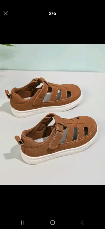 Sandalias deportivas para niños color marrón - miniatura 3