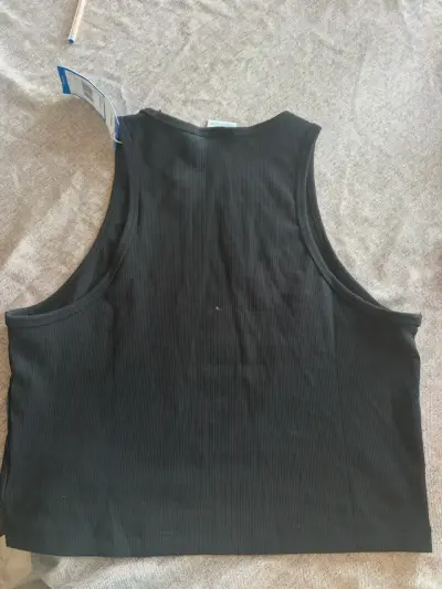 Polera sin mangas negra Adidas para mujer - miniatura 2