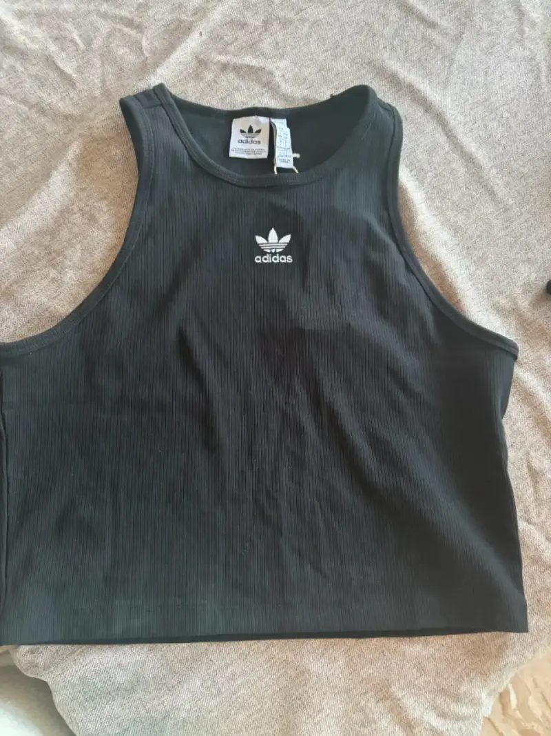 Polera sin mangas negra Adidas para mujer - 3