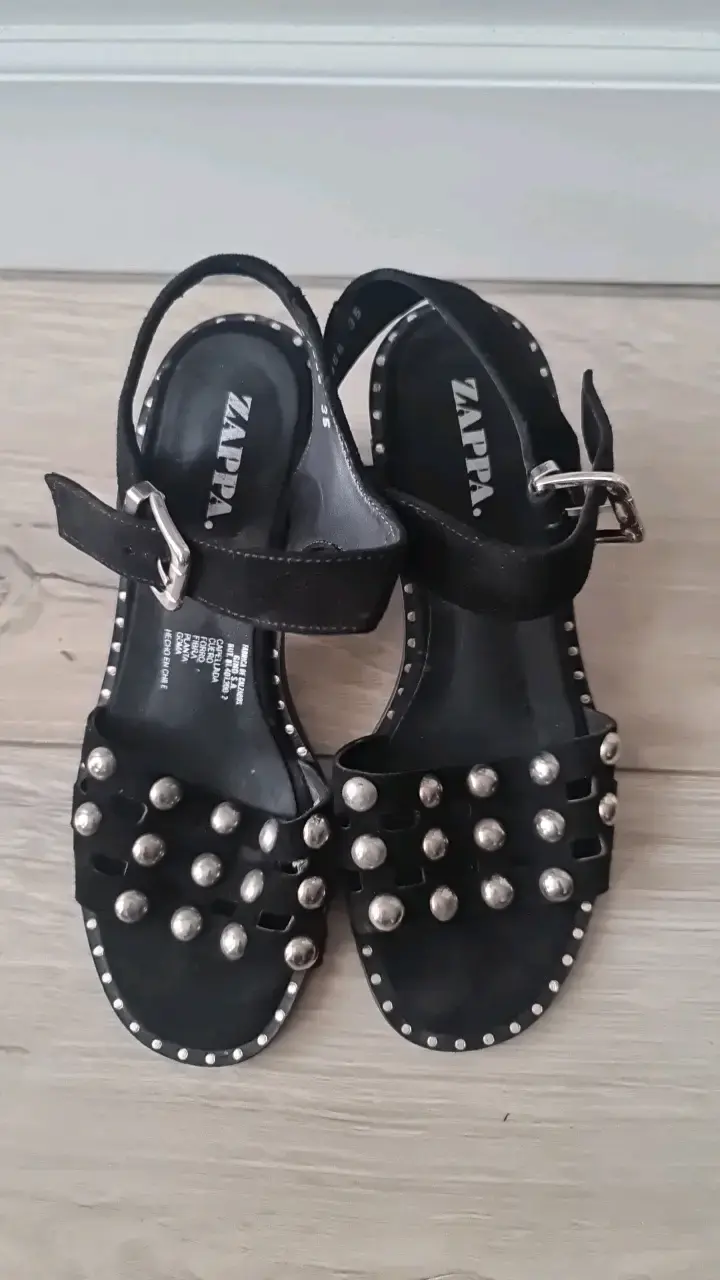 Sandalias negras con tachas Zappa - 2