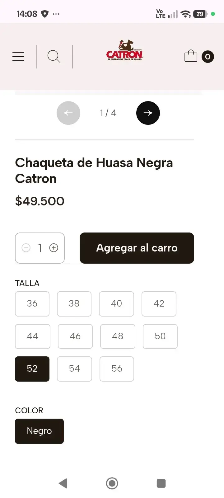 Chaqueta de equitación negra Catron talla 52 - 6