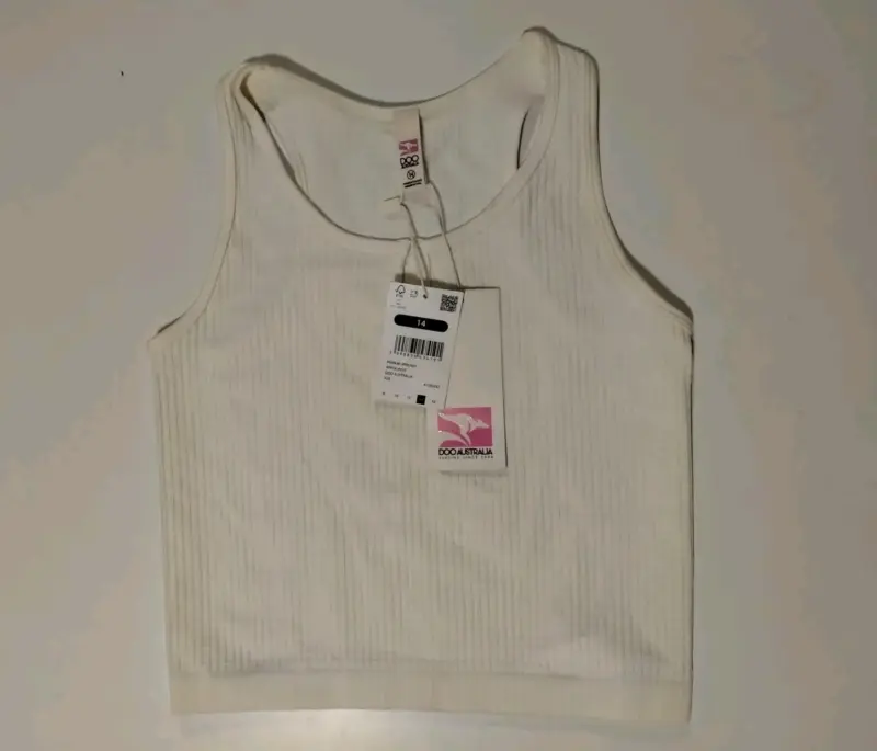 Camiseta sin mangas blanca de algodón - 2