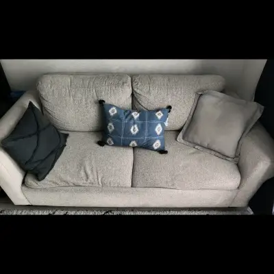 Sofá cama beige con colchón incluido - miniatura 4